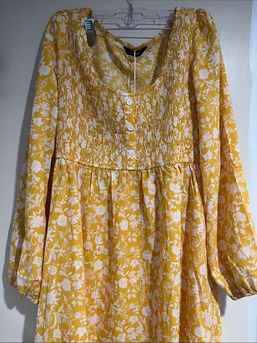 Sunshine Floral Smocked Long Sleeve Dress
